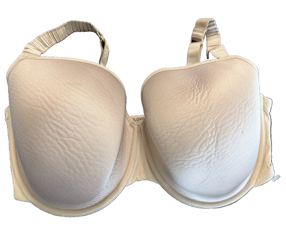 ThirdLove 24/7 Classic T-Shirt Bra 38G Taupe Beige Underwire Smooth Full Cover